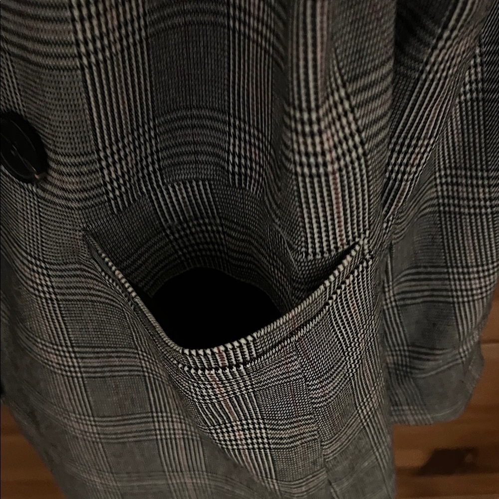 Lucy Paris double button grey plaid contemporary tailored Blazer XS NWT - Picture 11 of 15